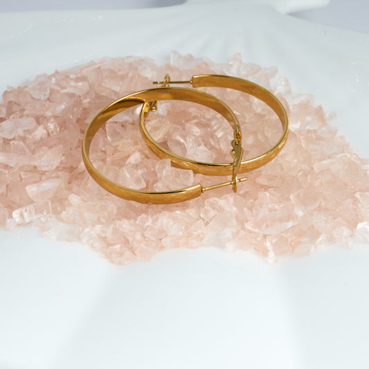 Gold hoop earrings