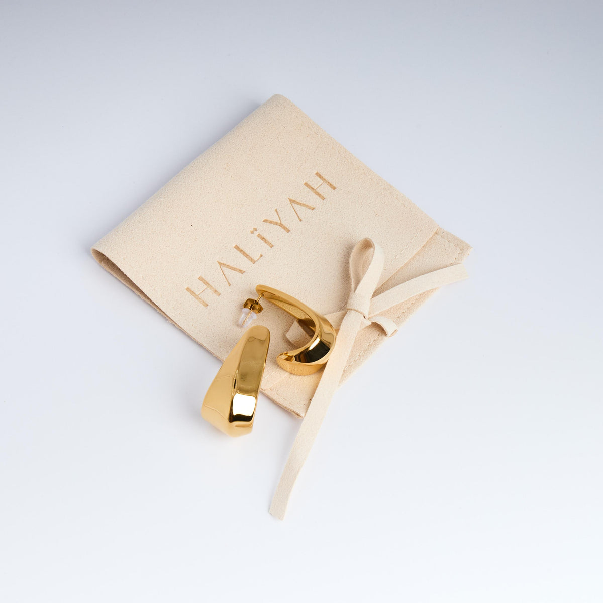 18K Gold Plated Geometric Hook Earrings | Hypoallergenic Steel