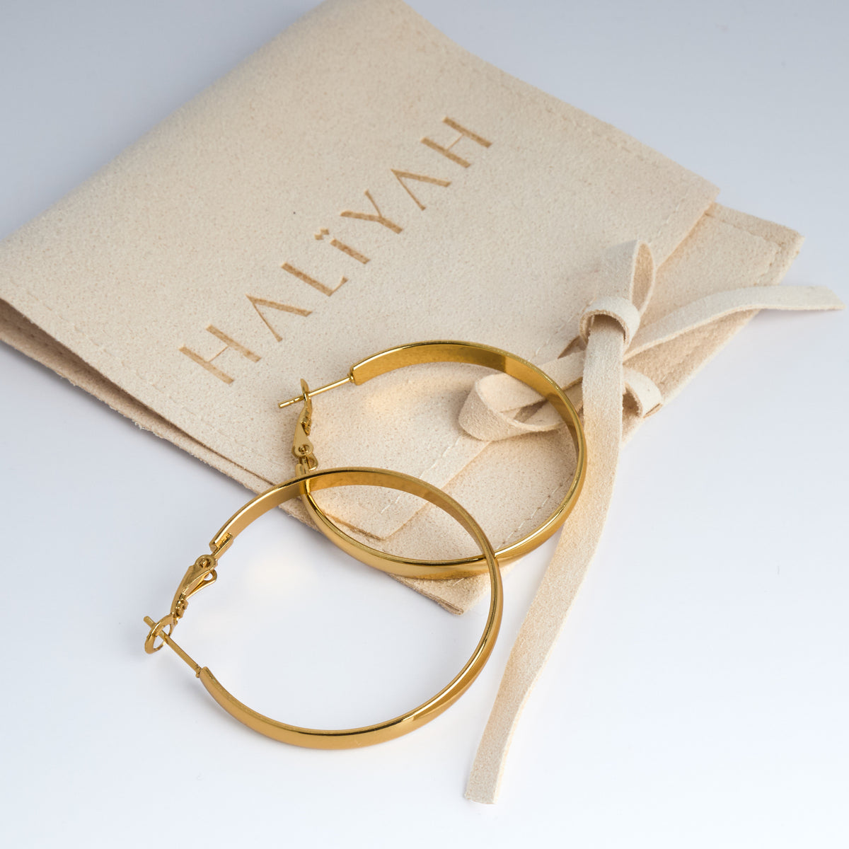 Gold hoop earrings 