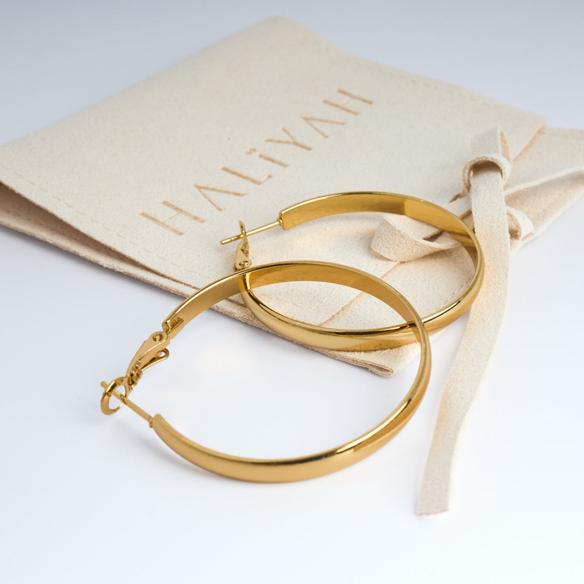 Gold hoop earrings