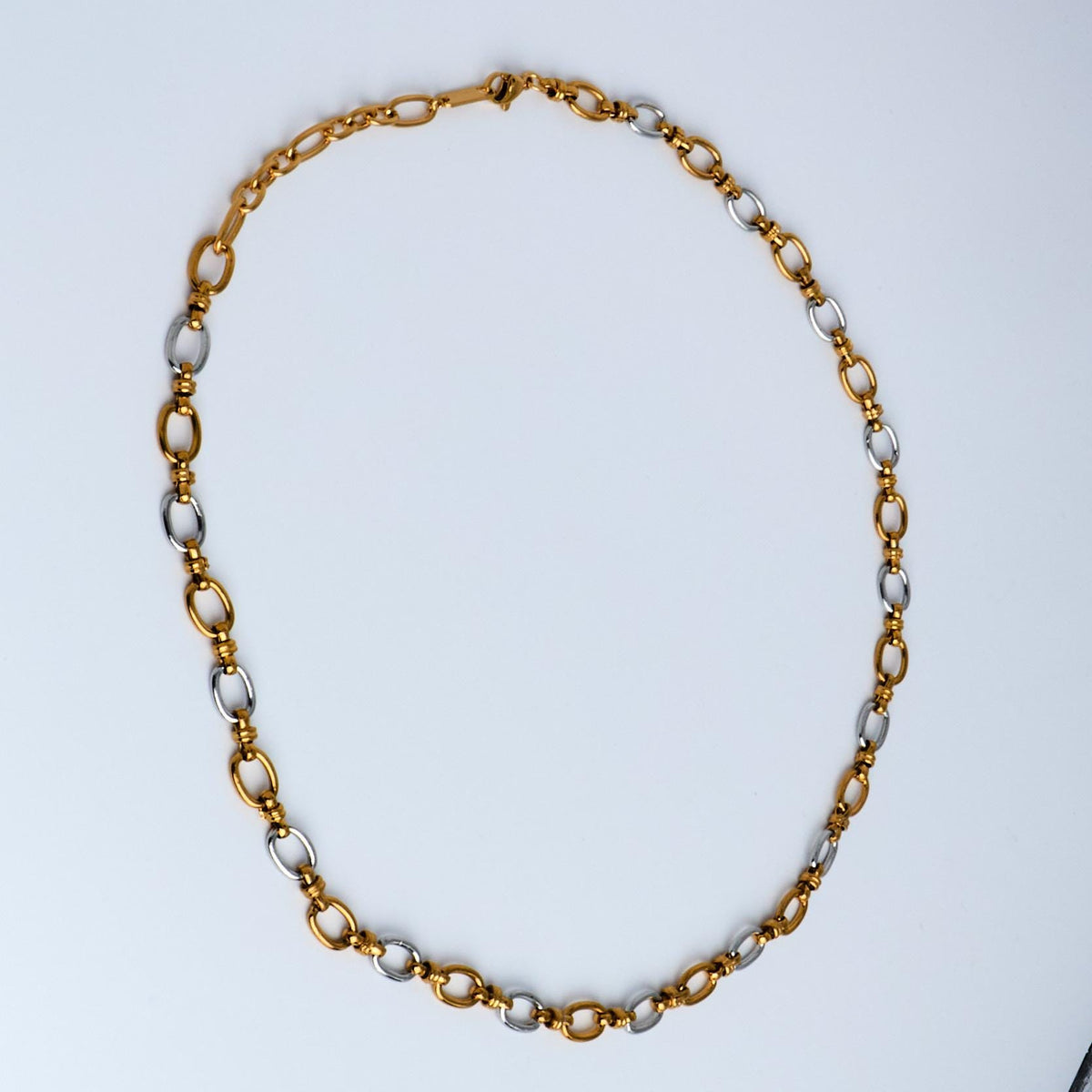 18K Gold Plated Irregular Link Chain Necklace | Waterproof Stainless Steel