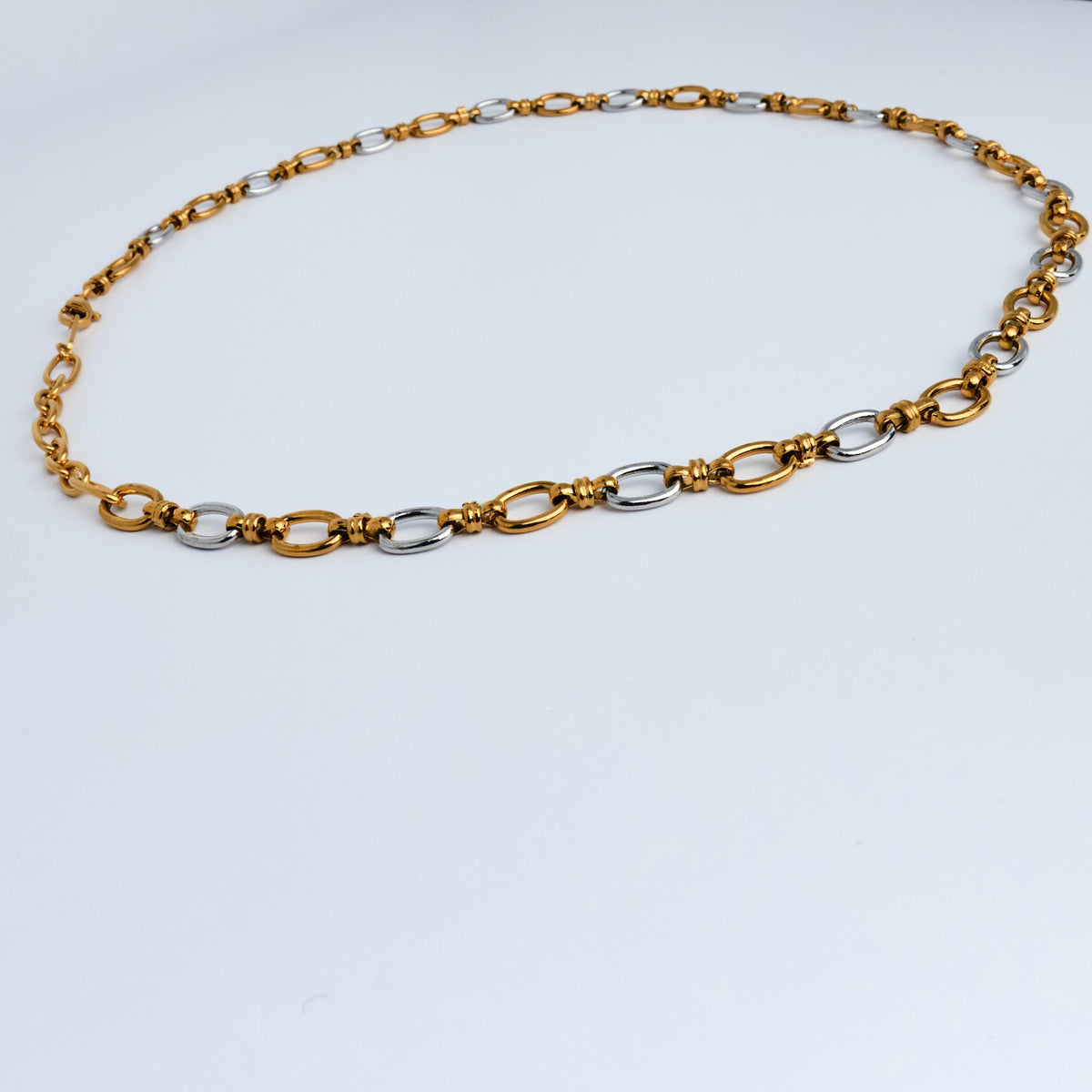 18K Gold Plated Irregular Link Chain Necklace | Waterproof Stainless Steel