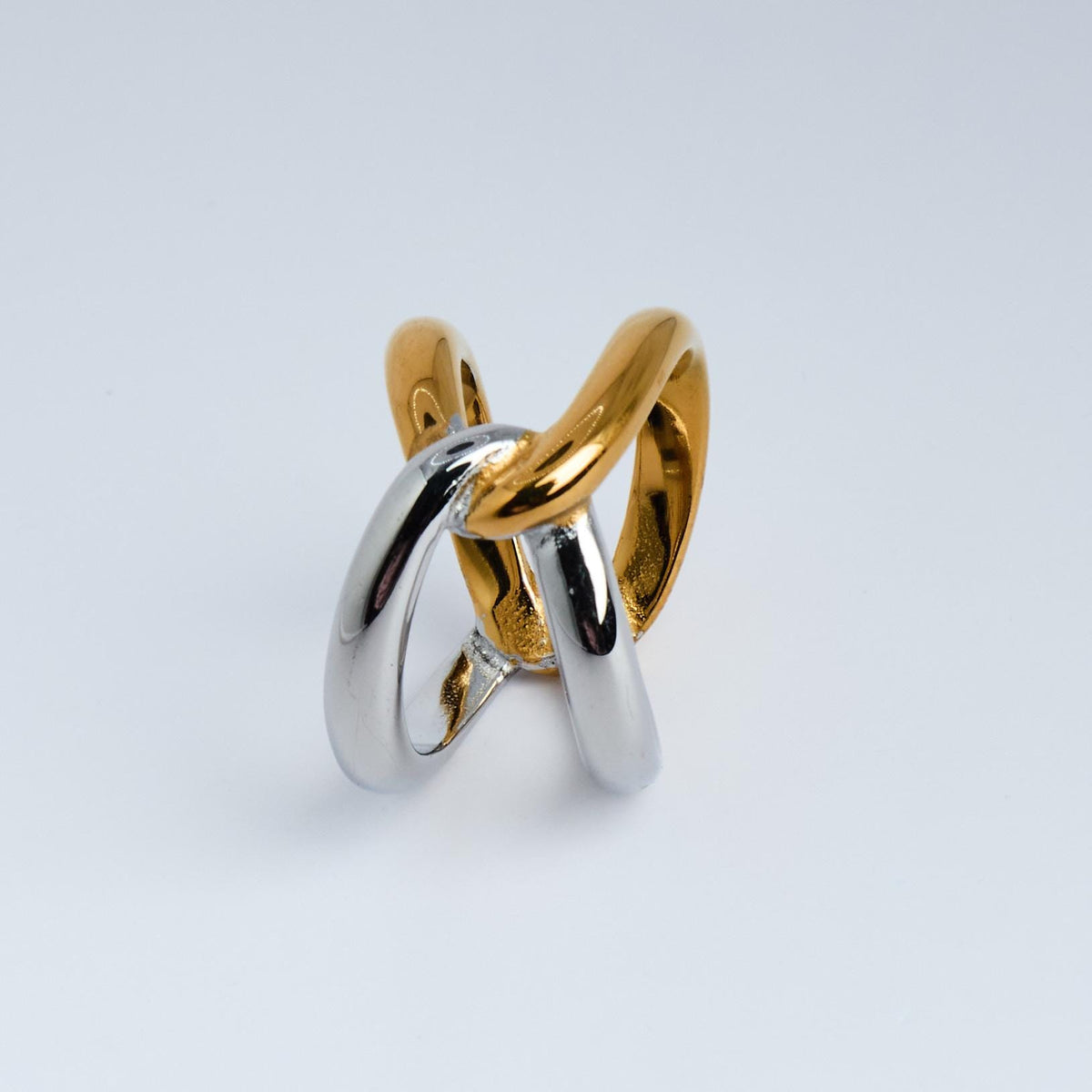 18K Gold Plated Double Layer Ring | Waterproof Stainless Steel