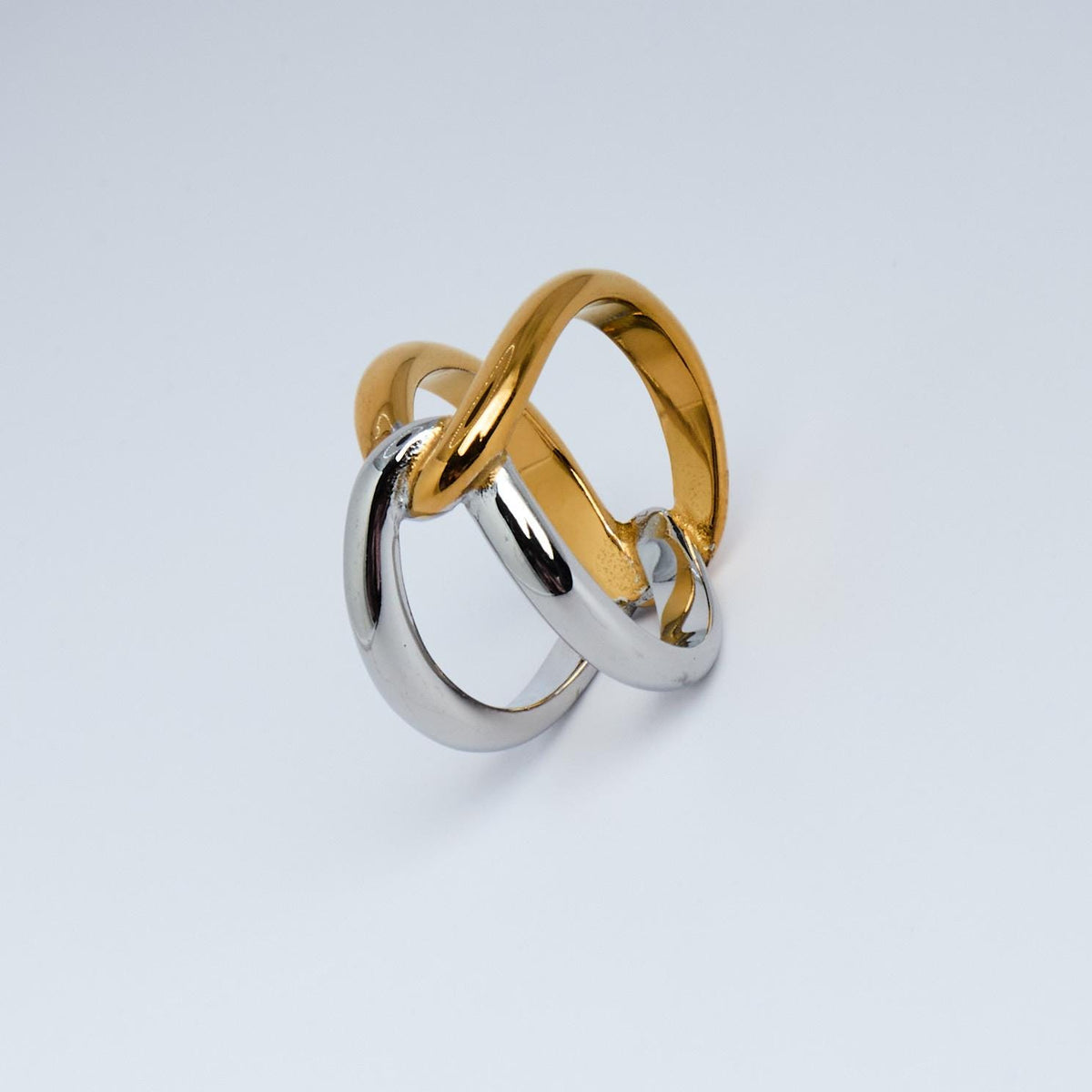 18K Gold Plated Double Layer Ring | Waterproof Stainless Steel