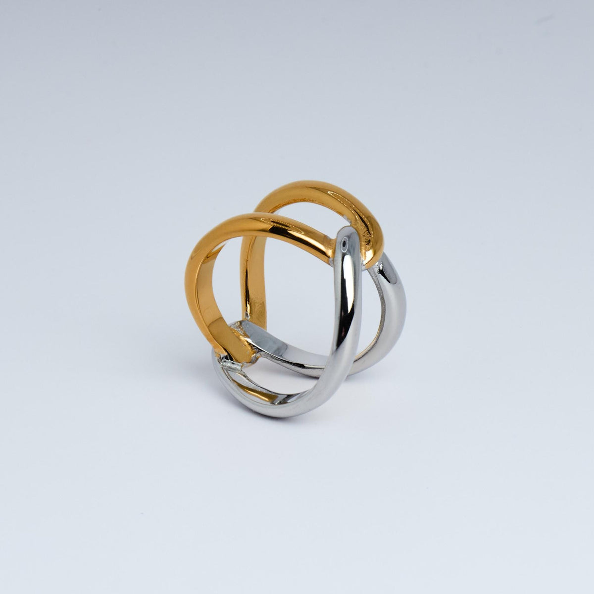 18K Gold Plated Double Layer Ring | Waterproof Stainless Steel