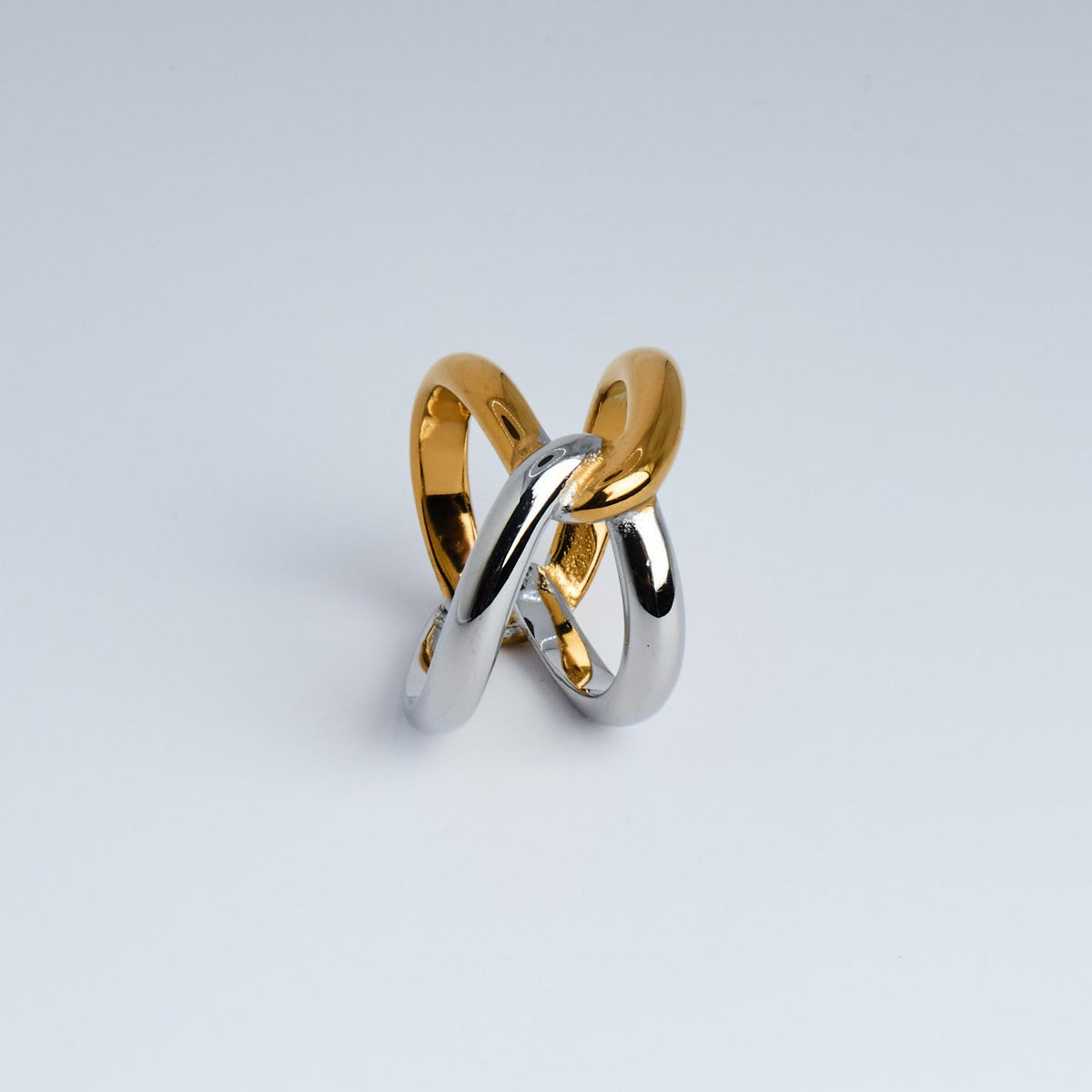 18K Gold Plated Double Layer Ring | Waterproof Stainless Steel